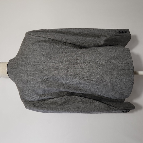 Career CG Guild Blazer Wool Blend Grey Lined Pockets Women Size M Office Busines - Picture 8 of 13